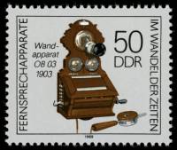 (1989-010) Марка Германия (ГДР) "OB 03 (1903)"    Исторические телефоны III O