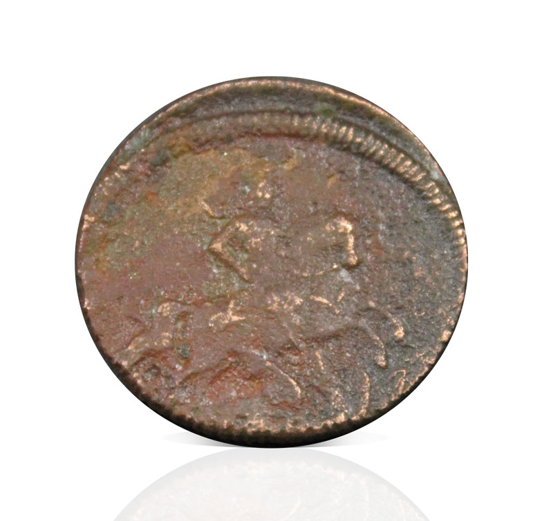 (1757) Монета Россия 1757 год 1/2 копейки   Деньга  F