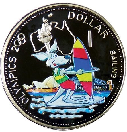 (2000) Монета Соломоновы Острова 2000 год 1 доллар &quot;XXXII Летняя олимпиада Токио 2020 Парусный спорт