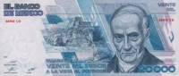 (№1987P-91c.3) Банкнота Мексика 1987 год "20,000 Pesos"