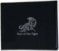 (2010) Монета Либерия 2010 год 10 долларов "Год тигра"  Серебро (Ag)  Коробка