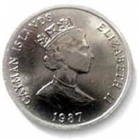 (№1987km89) Монета Каймановы острова 1987 год 10 Cents (Бисса)