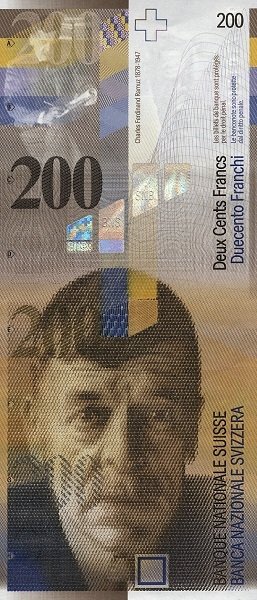 () Банкнота Швейцария 2010 год 200  &quot;&quot;   UNC