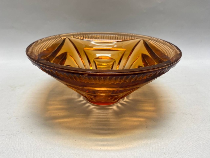 Салатник круглый цветное стекло, диаметр 21 см