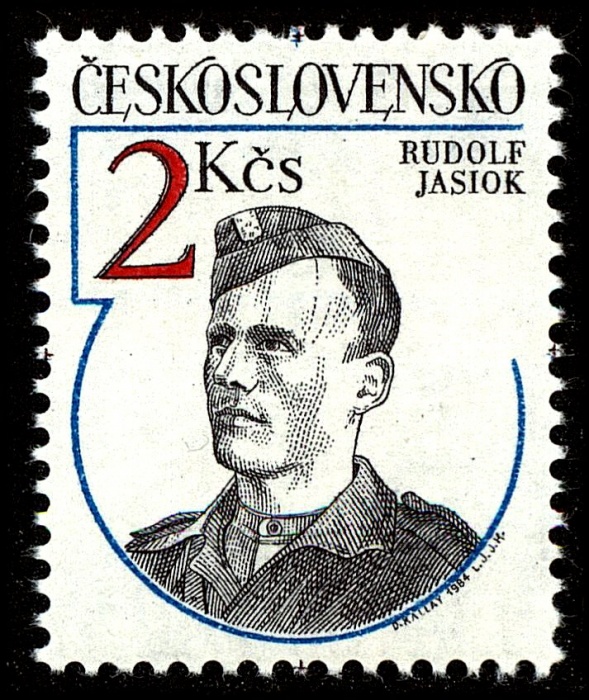 (1984-019) Марка Чехословакия &quot;Р. Ясик&quot;    Герои антифашисткого сопротивления III Θ