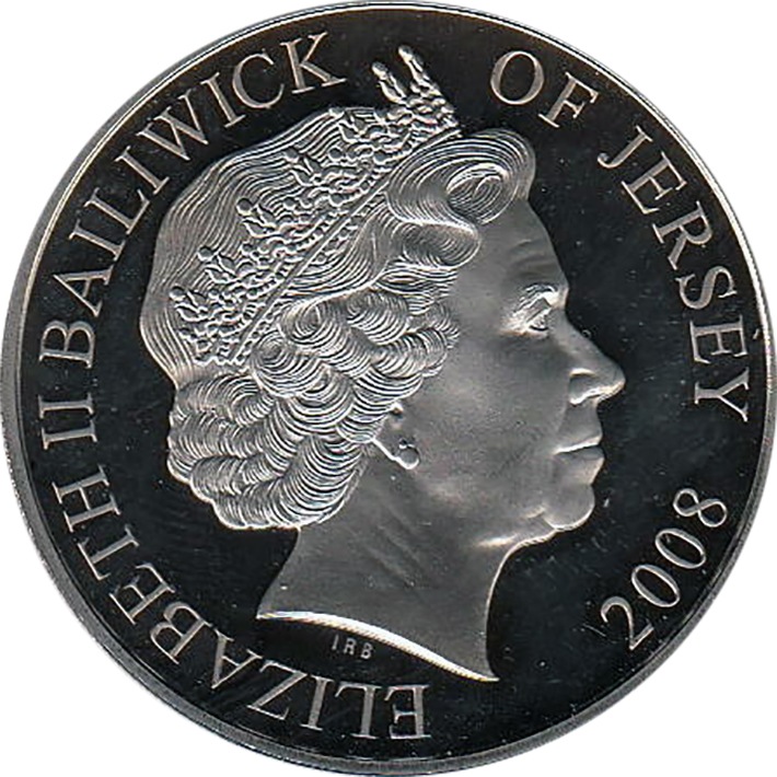 (2008) Монета Остров Джерси 2008 год 5 фунтов &quot;История Королевских ВВС&quot;  Медь-Никель  UNC