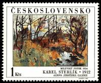 (1984-046) Марка Чехословакия "Река" ,  III O