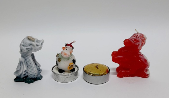 Набор новогодних свечей, 4 шт.