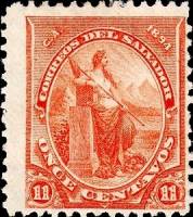 (№1894-81) Марка Сальвадор 1894 год "Свободы", Гашеная