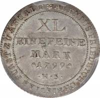 (№1799km70 (anhalt-be)) Монета Германия (Германская Империя) 1799 год 1/3 Thaler