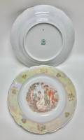 Тарелки сервиз Мадонна, Кахла, ГДР, 2 шт (есть сколы)