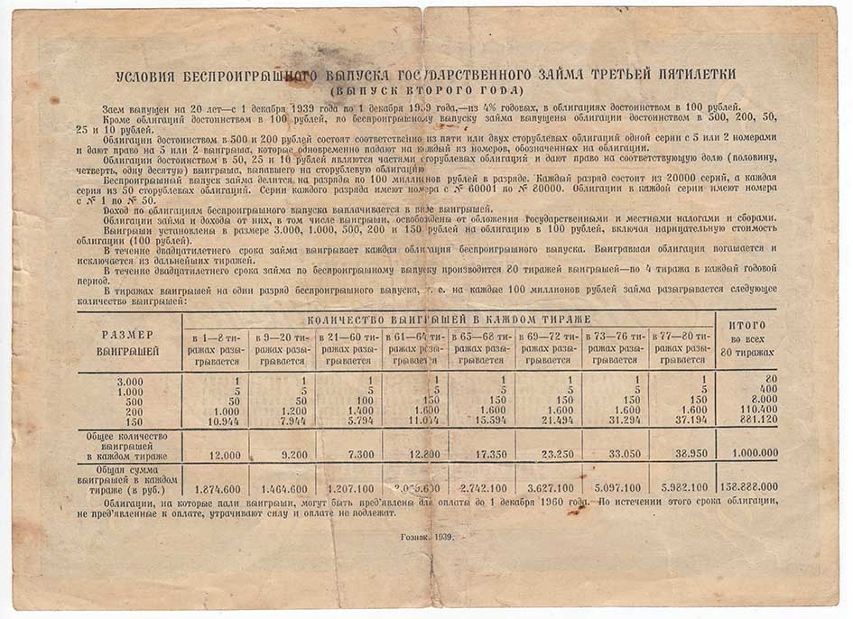() Банкнота СССР 1939 год 50  &quot;&quot;   VF