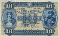 (№1914P-19) Банкнота Швейцария 1914 год "10 Franken/Francs/Franchi"