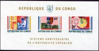 (№1964-3) Блок марок Республика Конго 1964 год "Университет Lovanium", Гашеный