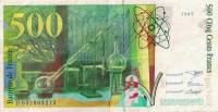 () Банкнота Франция 1995 год 500  ""   UNC