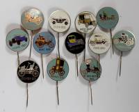 Набор значков знаков (12 шт.) СССР "Автомобили" Игла, тяжёлый 