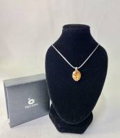 Подвеска на цепочке серебро 925 пр 10 гр цирконий Preciosa Чехия в подарочной коробке