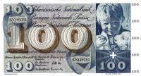 (№1961P-49d.3) Банкнота Швейцария 1961 год "100 Franken/Francs/Franchi" (Подписи: Brenno Galli  Iklé