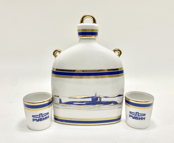 Штоф + 2 стопки ИФЗ ЦКБ Рубин