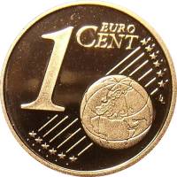 (2017) Монета Германия  2017 год 1 цент  Двор F  PROOF
