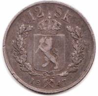 (№1845km314.1) Монета Норвегия 1845 год 12 Skilling (б/н оформлены границы)