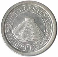 () Монета Испания 1989 год 100  ""   Биметалл (Серебро - Ниобиум)  UNC
