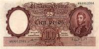 (№1943P-267b.3) Банкнота Аргентина 1943 год "100 Pesos" (Подписи: "Gerente General  Presidente" in b