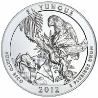 (011s) Монета США 2012 год 25 центов "Эль-Юнке"  Медь-Никель  UNC