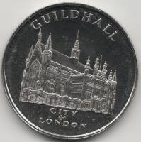 (1989) Медаль Великобритания 1989 год "Лондон Гилдхолл 800 лет"  Медь-Никель  PROOF
