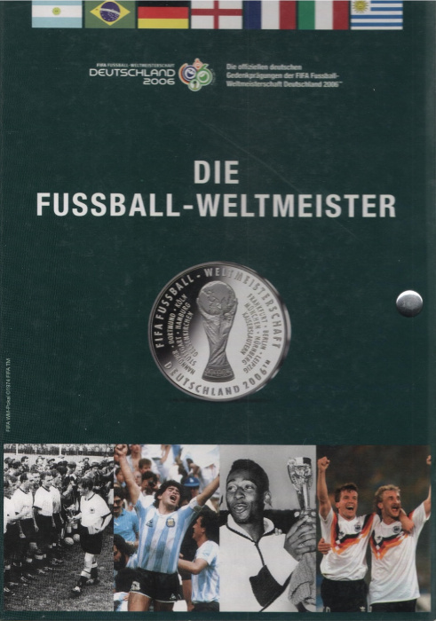 (2006 7 штук) Набор медалей Германия (ФРГ) 2006 год &quot;ЧМ по футболу Германия 2006&quot;   Буклет