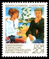 (1973-072) Марка Германия (ГДР) "Семья"    Выставка детских марок III Θ