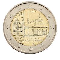 (012) Монета Германия (ФРГ) 2013 год 2 евро "Баден-Вюртемберг" Двор D Биметалл  UNC