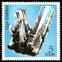 (1972-007) Марка Германия (ГДР) "Гипс"    Минералы III Θ