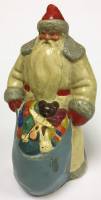 Игрушка новогодняя "Дед Мороз", папье-маше, СССР, 1954 г. (сост. на фото)