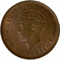(№1943km21) Монета Маврикий 1943 год 1 Cent