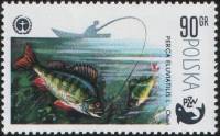 (1979-016) Марка Польша "Речной окунь"    100 лет спортивной рыбалке III Θ