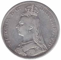 () Монета Великобритания 1889 год 1 крона ""  Серебро (Ag)  UNC