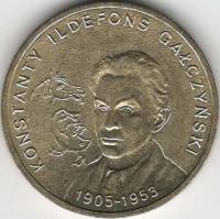 101 Монета Польша 2005 год 2 злотых К.И. Галчиньский  Латунь  UNC