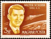 (1962-068) Марка Венгрия "Вальтер Ширра"    Международная Конференция по космическим полетам, Париж 