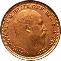 (№1902km791) Монета Великобритания 1902 год 1/3 Farthing (Треть)
