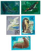 1978-051-55  Серия Набор марок (5 шт) СССР  Животный мир Антарктики III Θ