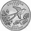 046d Монета США 2008 год 25 центов Оклахома  Медь-Никель  UNC