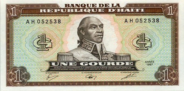  Банкнота Гаити 1987 год 1     UNC