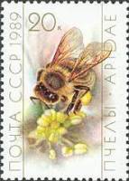 (1989-035) Марка СССР "Пчела (1)"   Пчеловодство III Θ