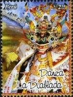 (№2007-2179) Марка Перу 2007 год "Ла данза Diablada", Гашеная