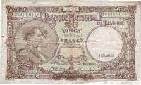 (№1944P-111a.21) Банкнота Бельгия 1944 год "20 Francs"