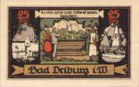(№1921) Банкнота Германия 1921 год "25 Pfennig"