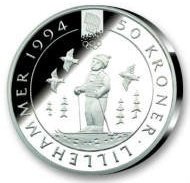 () Монета Норвегия 1991 год 500  ""   Биметалл (Серебро - Ниобиум)  UNC