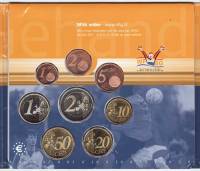 Набор монет Евро Нидерланды 2001 год "Национальный Фонд Спортсменов-Инвалидов" В буклете, AU