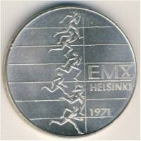 () Монета Финляндия 1971 год 10  ""   Биметалл (Серебро - Ниобиум)  UNC